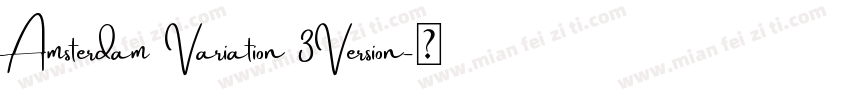 Amsterdam Variation 3Version字体转换